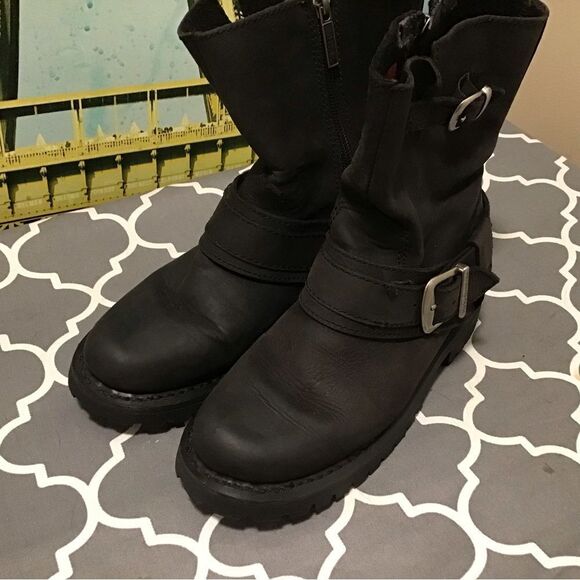 Harley Davidson boots biker black leather sz.US 5 Eur 35 - Picture 4 of 6